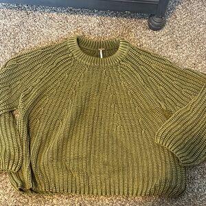 Free People Moss Green Women's Sweater